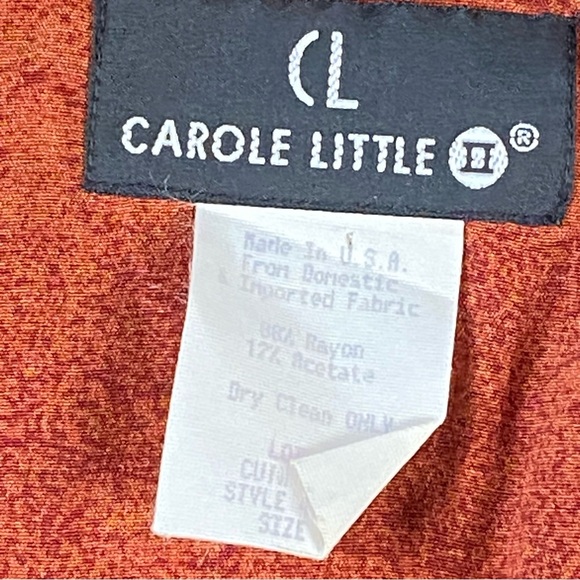 Vintage CAROLE LITTLE Blazer Women 16 Patchwork Art To Wear Oversized Rayon USA - Picture 2 of 15